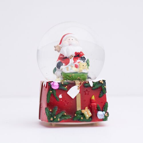 Ballantynes Santa On Chimney With Present Sack Snowglobe 8.5cm